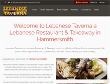 Tablet Screenshot of lebanesetaverna.co.uk